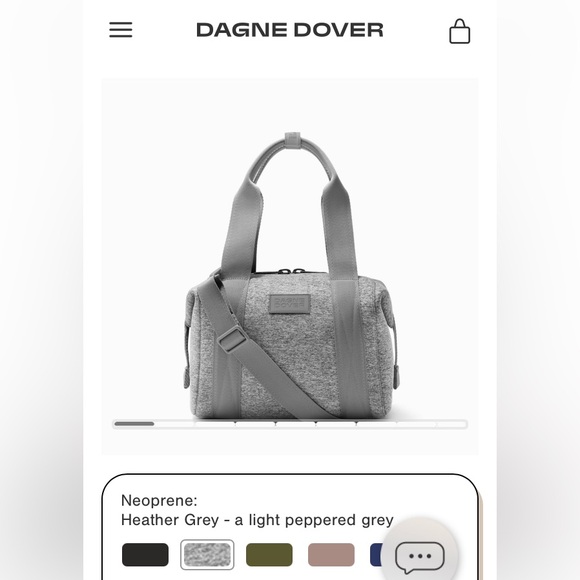 DAGNE DOVER Landon XS Heather Gray Neoprene Bag - Picture 2 of 10